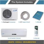 4 Zone Mini Split – 12000 + 12000 + 12000 + 12000 – Ductless Air Conditioner – Pre-Charged Quad Zone Mini Split – Four 25′ Linesets – Premium Quality – USA Parts & Support