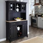 homestyles sideboards-buffets-credenzas, Server with Hutch, Black