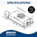 Broan-NuTone PM300SS Custom Power Pack Range Hood Insert with 2-Speed Exhaust Fan and Light, 300 Max Blower CFM, Stainless Steel, 21-Inch Built