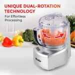 Mueller Ultra Prep Food Processor Chopper for Dicing, Grinding, Whipping and Pureeing – Mini Food Chopper Electric for Vegetables, Meat, Grains, Nuts and Whisk for Eggs and Cream