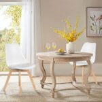 OLIXIS Dining Chairs Mid-Century Modern Dinning Chairs, Upholstered Dining Accent Chairs Living Room Bedroom Outdoor Lounge Chair PU Leather Cushion and Wood Legs with Anti-Slip