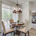 Anmytek C0008 Round Wooden Chandelier with Seeded Glass Shade Rope and Metal Pendant Six Decorative Lighting Fixture Retro Rustic Antique Ceiling Lamp, Brown …