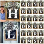 AKWFUNZ Front Door Welcome Wreath Hangers Funny 26 English Letters Printed Seasonal Decorations (R)
