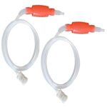 Innolife 2 Pack Wine Siphon for Homebrew Wine Filter,Wine Beer Making Brewing Necessary Supplies,Also Applies to Aquarium & Fish Tank Syphon Pump and Gravel Cleaner,Reusable Fluids Filter(Red 2PCS)