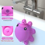 Bathtub Overflow Drain Cover Tub – tub Overflow Drain Cover, Soak Bath Overflow Drain Cover, Bathroom Spa Accessories, Adds Inches of Water for Deeper Bath (Silicone, Hot Pink)