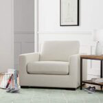 Amazon Brand – Stone & Beam Westview Extra-Deep Down-Filled Accent Chair, 42.1″D x 43.3″W x 31.5″H, Cream