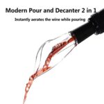 Vowaty Wine Aerator Pourer Spout, Premium Wine Pourer Aerator, Modern Pour and Decanter 2 in 1, Wine Accessories Gift for for Red and White Wine Lover Gift