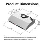 BRANO Under Cabinet Vent Hood 30 Inch, Kitchen Range Hood with Voice Control, 900 CFM Ducted Fan Brushed Stainless Steel with LED Lights, Touch Control, Gesture Sensing Touchless Control, 4-Speed Fan