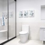 Takfot Blue Wall Art Rustic Canvas Paintings Vintage Leaf Art Prints Botanical Pictures Farmhouse Leaves Artwork Home Decor Stretched and Wrapped for Bathroom Living Room 12×16 Inch, 3 Panels