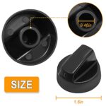 AMI PARTS Black Oven Control Switch Knob with 12 Adapters for Oven/Stove/Range Universal Knobs Wide Application