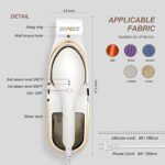 ZOKEZ handheld steamer for clothes, 1500W Extra Large Soleplate Clothes Steamer, Detachable 330ml Water Tank, Garment Steamer & Steam Iron, Fabric Wrinkles Remover, No Water Leak and Auto-Off