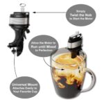 The Motor Mixer by HMC – Wind-Up Outboard Mini Boat Motor Coffee Mixer Novelty Beverage Stirrer for Cups, Mugs, & Glasses Unique Drink Mixing Gadget