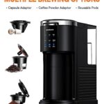 SHARDOR 3 in 1 Single Serve Coffee Maker for K Cup Pods & Ground Coffee & Teas, 6 to 14oz Brew Sizes, with 40oz Removable Water Reservoir, Self-cleaning Function