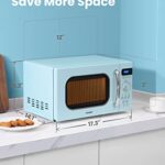 COMFEE’ Retro Small Microwave Oven With Compact Size, 9 Preset Menus, Position-Memory Turntable, Mute Function, Countertop Microwave Perfect For Small Spaces, 0.7 Cu Ft/700W, Green, AM720C2RA-G