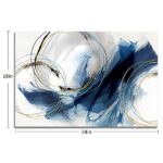 Wall Art Canvas Abstract Art Paintings Blue Fantasy Colorful Graffiti on White Background Modern Artwork Decor for Living Room Bedroom Kitchen 24x16in