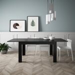 Mobili Fiver, Easy, Extendable Dining Table, Walnut, Made in Italy