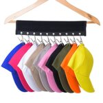 LEKUSHA Cap Organizer Hanger, 10 Baseball Cap Holder, Hat Organizer Storage for Closet – Change Your Cloth Hanger to Cap Organizer Hanger – Keep Your Hats Cleaner Than a Hat Rack, Black