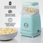 Nostalgia Hot-Air Electric Popcorn Maker, 12 Cups, Healthy Oil Free Popcorn with Measuring Scoop, Retro Aqua