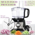 Moss & Stone Food Processor 8 Cup Strong Vegetable Chopper for Dicing, Chopping, Mincing, & Puree 500 Watts, Chopper With 2 Speeds, Perfect Baby Food Processor (Black)