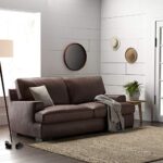 Amazon Brand – Stone & Beam Lauren Genuine Leather Down-Filled Oversized Sofa Couch, 89″W, Dark Brown