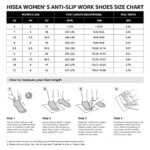 HISEA Women’s Non-Slip Work Shoes Slip Resistant Nurse Food Service Restaurant Work Shoes Comfort Lightweight Casual Sneakers Size 8.5 Black