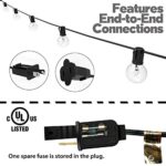 Lampat String Lights, 25Ft G40 Globe String Lights with Bulbs-UL Listd for Indoor/Outdoor Commercial Decor