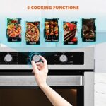 24″ Single Wall Oven, thermomate 2.3 Cu.ft. Natural Gas Oven with 5 Cooking Functions and Rotisserie, 13600 BTU Built-in Wall Oven with Mechanical Knobs Control, Stainless Steel, CSA Certified