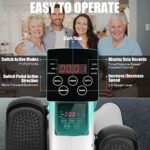 Under Desk Elliptical, Electric Seated Leg Foot Pedal Exerciser with Remote and LCD Monitor, Home & Office Under Desk Cycle, Portable Rehab Exercise Equipment for Seniors, Adults, and Teens