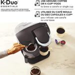 Thcbme Ke-urig K-Duo Essentials Black Single-Serve K-Cup Pod Coffee Maker, Black
