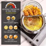 Deep Fryer Pot,Oxydrily Japanese Tempura Deep Fryer Stainless Steel Frying Pot With Thermometer