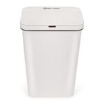 SIMPLI-MAGIC 79503 13 Gallon Touchless Sensor Trash Can, Rectangle Garbage Bin, Perfect for Home, Kitchen, Office, White