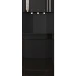 TABU Hot & Cold Water Cooler Dispenser, Bottom Loading Water Cooler Dispenser, Holds 3 or 5 Gallon Bottle, with Anti-Scalding Design, Storage Cabinet and Child Safety Lock for Home, Office Use (Black)