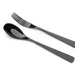Otto Koning – Berlin – 20 Piece Black Cutlery Set for 4 people, Stainless Steel flatware, Tableware Silverware Set with Steak Knife and Fork Sets, Elegant Design, Mirror Polished and Dishwasher Safe