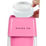 Nostalgia Retro Electric Table-Top Snow Cone Maker, Vintage Shaved Ice Machine Includes 1 Reusable Plastic Cup and Ice Mold, Pink