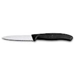Victorinox, Blac 3.25 Inch Swiss Classic Knife with Serrated Edge, Spear Point, Black, 3.25″ Paring