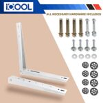 ICOOL Mini Split Wall Mounting Bracket (22″ L x 19″ H) for 9,000-24,000 BTU Universal Ductless Air Conditioners Heat Pumps Compressors, Outdoor Heavy Duty Foldable Condenser Bracket