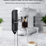 Milk Frother Handheld, Electric Whisk Drink Mixer for Lattes, Coffee, Cappuccino, Hot chocolate, Stainless Steel Mini Foamer Cool Kitchen Gadgets, Battery Operated(not included)