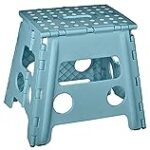 Folding Step Stool, 13 Inch – Anti-Skid Step Stool is Sturdy to Support Adults and Safe Enough for Kids. Opens Easy with One Flip. Great for Kitchen, Bathroom, Bedroom, Kids or Adults. (Teal)