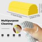 Mistgre Damp Clean Duster Sponge,3 Pack Dusting Sponge Reusable Household Cleaning Sponge Cleaning Tool for Cleaning Blinds,Glass,Baseboards,Vents,Railings,Mirrors,Window Track Grooves and Faucets