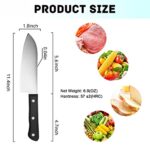 Aokura Kitchen Knife, Chef’s Santoku Knife 5.6 Inch, Ultra-sharp German High Carbon Steel Chef Knife, Super Sharp Multipurpose Knife for Meat Vegetable Fruit with Ergonomic Handle & Eco-Box