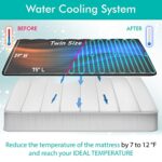 Adamson B10 Bed Cooling System – New 2023-100% Cotton Cooling Mattress Topper for Night Sweats – Water Bed Cooler Ideal for Hot Sleepers Twin – 75” L x 39” W – 5-Year Manufacturer Warranty