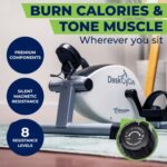 DeskCycle Under Desk Bike Pedal Exerciser – Desk Exercise Equipment with Magnetic Resistance – Leg Exerciser While Sitting for Office Workout or Home Fitness