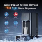 Waterdrop WD-A1 Countertop Reverse Osmosis System, Hot and Cold Water Dispenser, NSF/ANSI 58 Standard, Bottleless Water Cooler, 6 Temperature Settings Hot Cold & Room Water, 2:1 Pure to Drain