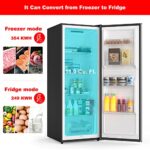 Galanz GLF11US2A16 Upright Temperature Control Convertible Refrigerator/Freezer, Stainless Steel, 11 Cu.Ft