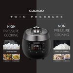 CUCKOO CRP-RT0609FB | 6-Cup (Uncooked) Twin Pressure Rice Cooker & Warmer | 12 Menu Options: High/Non-Pressure Steam & More, Made in Korea | Black