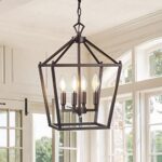 JONATHAN Y JYL7436A Pagoda Lantern Dimmable Adjustable Metal LED Pendant Classic Traditional Farmhouse Dining Room Living Room Kitchen Foyer Bedroom Hallway, 12 in, Oil Rubbed Bronze