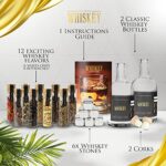Whiskey Gifts for Men – Whiskey Making Kit – Whiskey Infusion Kit Gift Sets Men with Bottles, Wood Chips, Botanicals, Whiskey Stones – Whiskey Set – Husband Birthday Gift, Bourbon Kit Mens Gift Set
