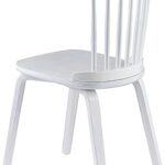 Zanzio Windsor Dining Chairs, Wood Dining/Kitchen Room Chairs Farmhouse Spindle Back Side Chair Mid-Century Modern Armless Kitchen Chair for Dining Room/Living Room/Restaurant (1, White, Standard)