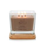 Yankee Candle Soothing Oak & Patchouli Well Living Collection Medium Square Candle, 11.25 oz