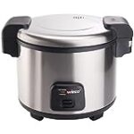 Winco Commercial-Grade Electric Rice Cooker with Hinged Cover, 30 Cup